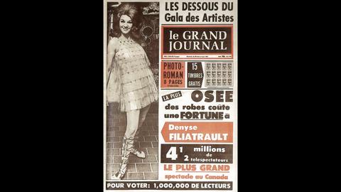 1955 – After launching the magazine Nouvelles et potins, Pierre Péladeau creates a string of celebrity weeklies, disturbing the political and religious elite of the day and laying the foundations for Québec’s own star system.